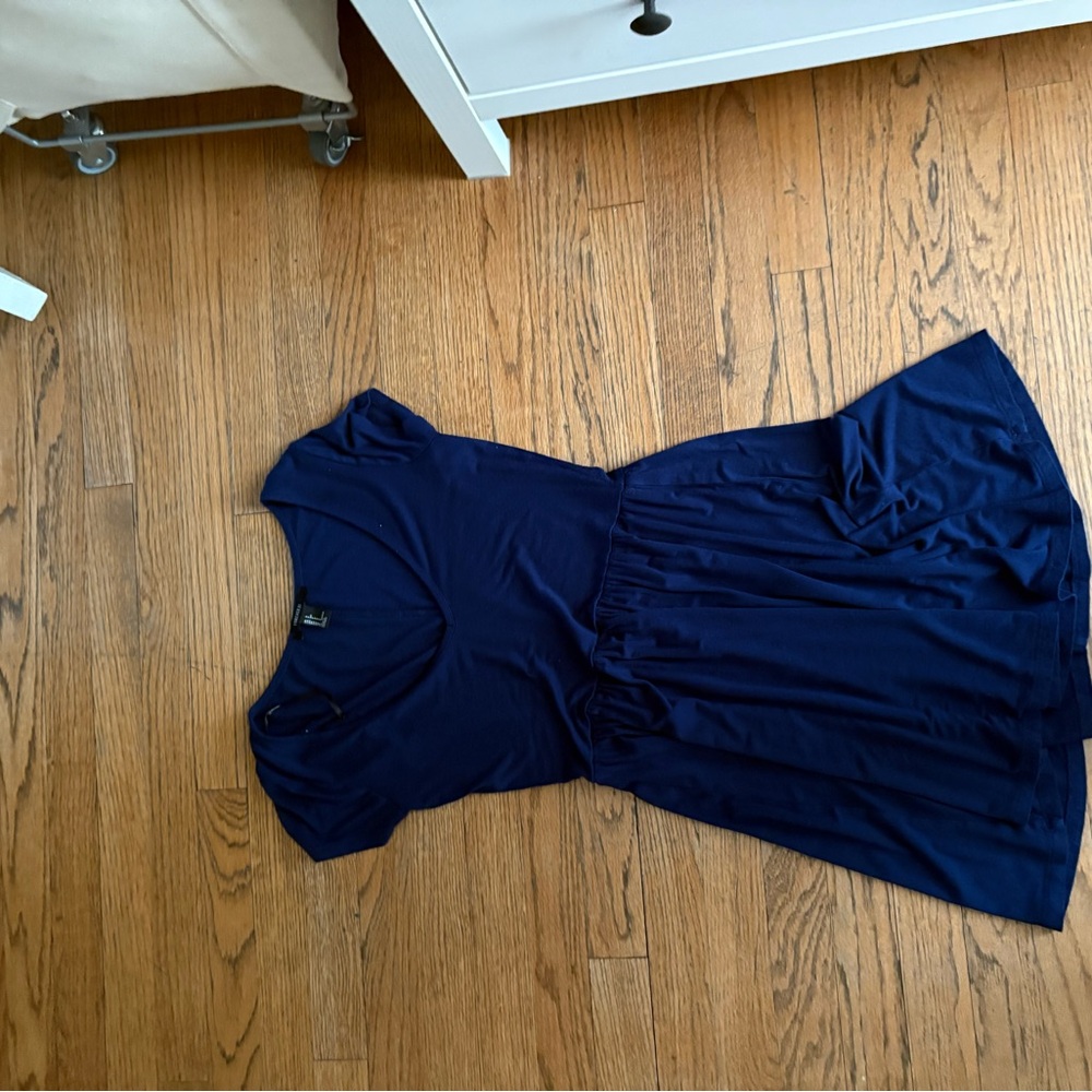 Forever 21 V-neck floaty, navy dress!